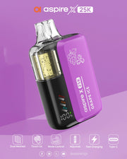 ASPIRE X DISPOSABLE 25K PUFFS - JUSTVAPEUAE