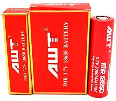 AWT Red Rechargeable Battery 18650-3000MaH - JUSTVAPEUAE